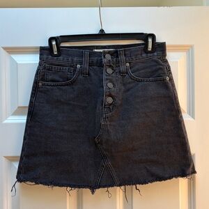 Madewell Charcoal Denim Skirt